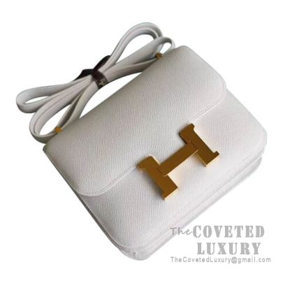 Hermes Mini Constance 18 Bag 01 Blanc Epsom GHW