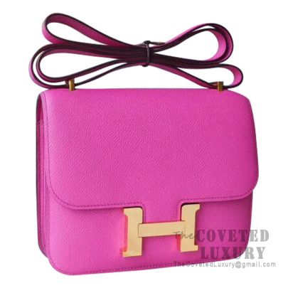 Hermes Constance 18 Mini Bag 5P Pink Epsom Palladium Hardware – Mightychic