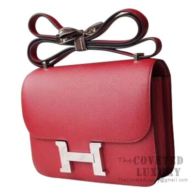 Hermes Mini Constance 18 Bag K1 Rouge Grenat Epsom SHW