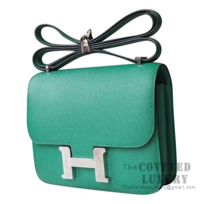 HERMES Ostrich Constance 18 Vert Vertigo 1193734