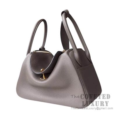 Hermes Lindy 26 Bag 8F Etain Clemence GHW