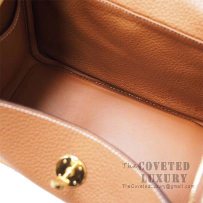 Brand new Hermes lindy 26 gold on gold, Luxury, Bags & Wallets on