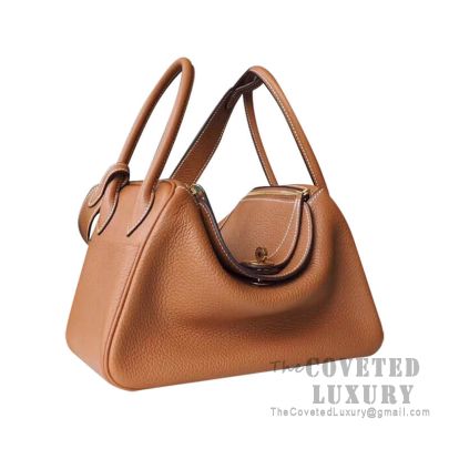 HERMES LINDY 26 Clemence Etoupe GHW