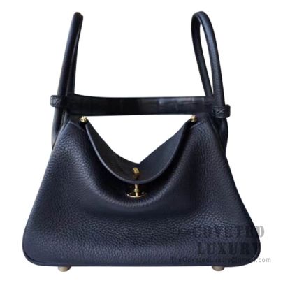 Replica Hermes Lindy Mini Bag In Black Clemence Leather GHW