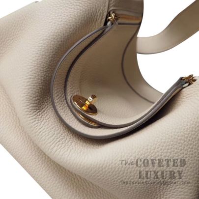 Replica Hermes Kelly 20cm Bag In Craie Clemence Leather GHW