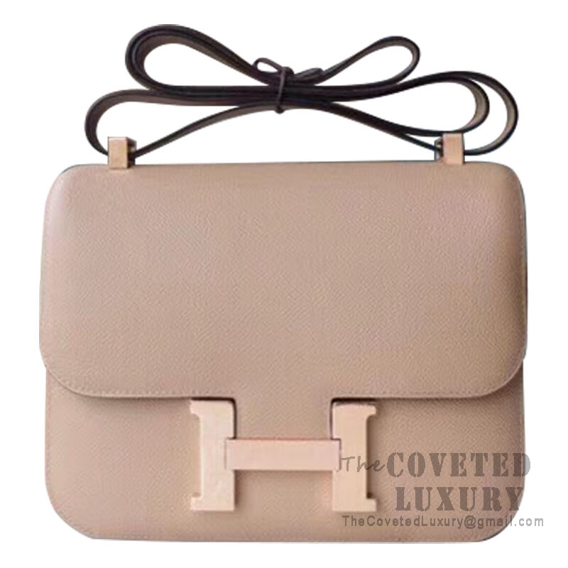Hermes Mini Constance 18 Bag S2 Trench And Poussiere Epsom With Rose Gold Hardware product image