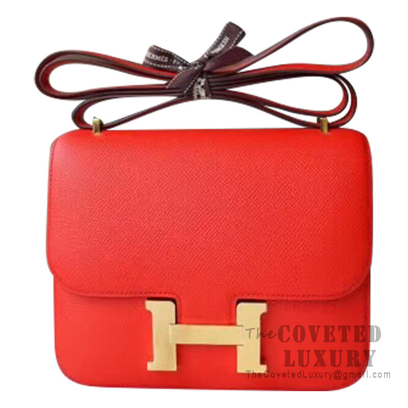 Hermes Mini Constance 18 Bag S3 Rouge De Coueur Epsom GHW product image