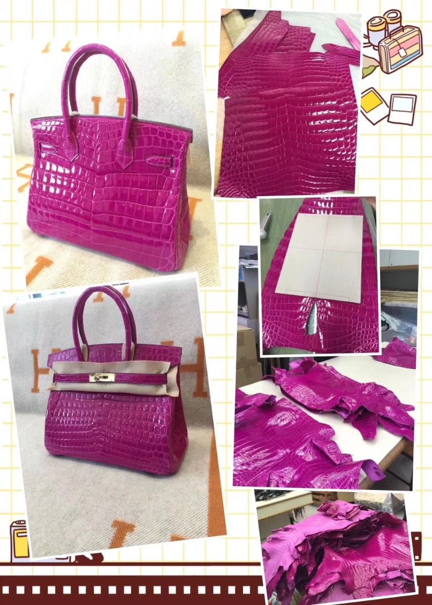 Hermes Birkin 30 Bag CC80 Pearl Grey And 3Q Rose Sakura Swift SHW